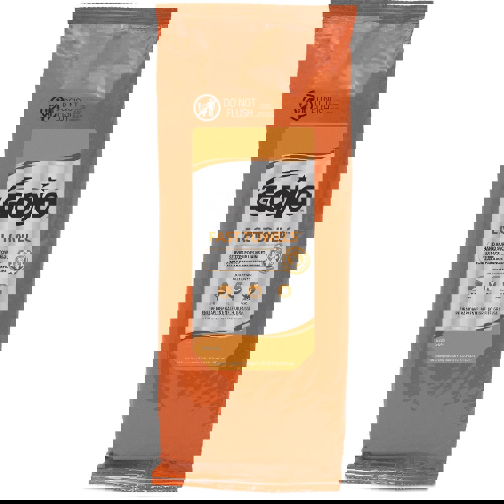 FAST TOWELS Hand Cleaning Towels, 2-Ply, 7.75 x 11, Fresh Citrus, Blue, 60/Pack, 6 Packs/Carton